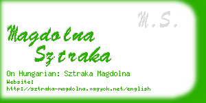 magdolna sztraka business card